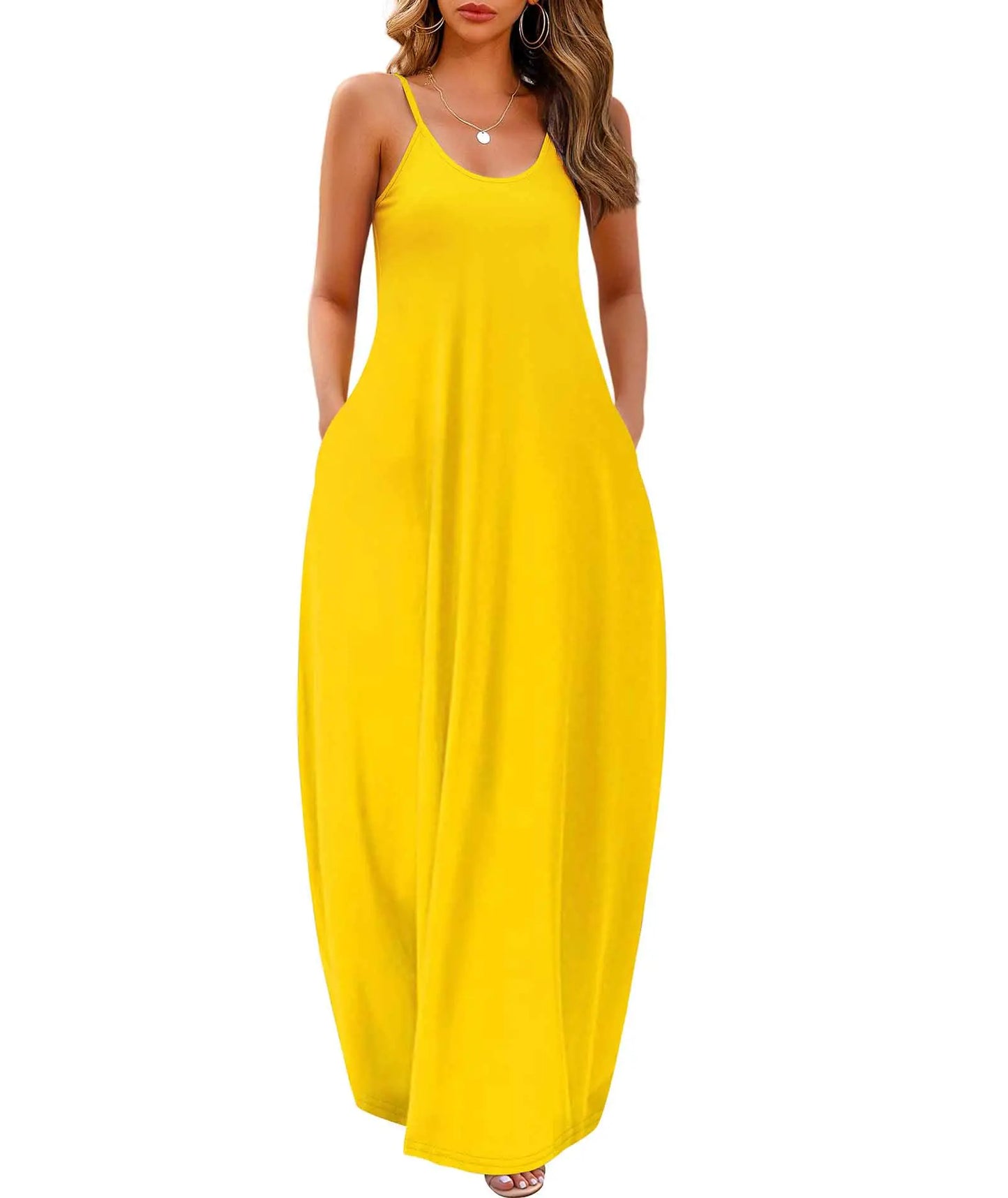 Wolddress WomenPlus Size Loose Plain Long Summer Beach Maxi Dress Aristo Threads