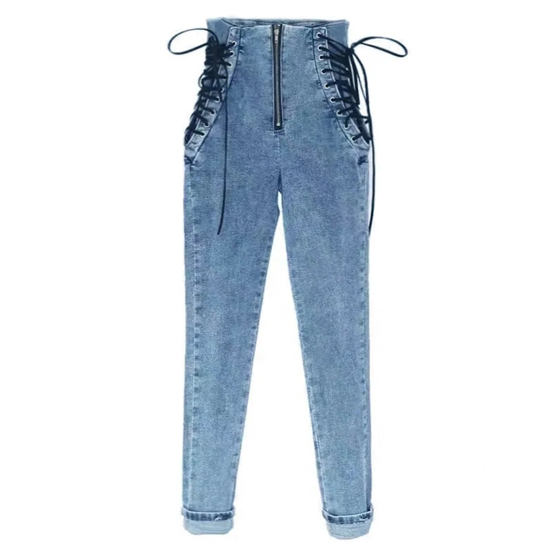 High Waist Jeans Women Trousers Aristo Threads