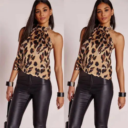 Women Leopard Print Blouses Aristo Threads