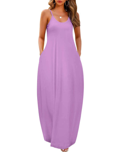 Wolddress WomenPlus Size Loose Plain Long Summer Beach Maxi Dress Aristo Threads