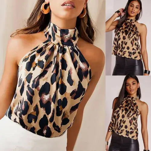 Women Leopard Print Blouses Aristo Threads