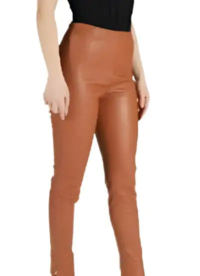 Rust Faux Leather Skinny Trousers Aristo Threads