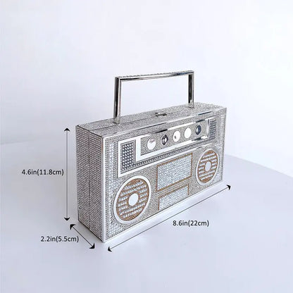 Radio Rhinestone Handbag