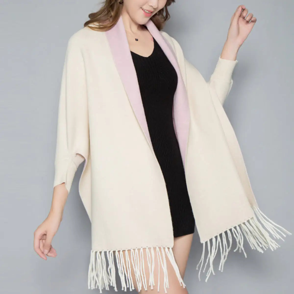 Aesthetica Two-Toned Shawl Coat Aristo Threads