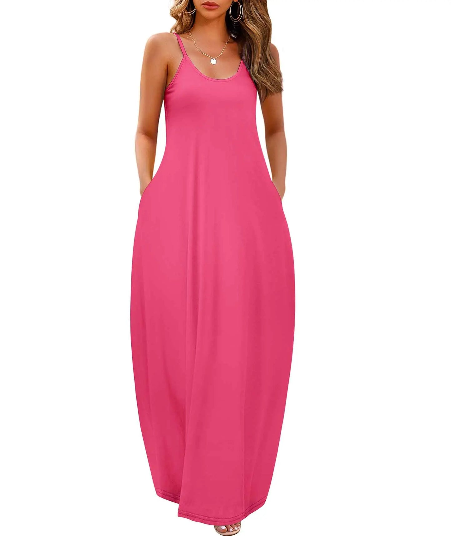 Wolddress WomenPlus Size Loose Plain Long Summer Beach Maxi Dress Aristo Threads