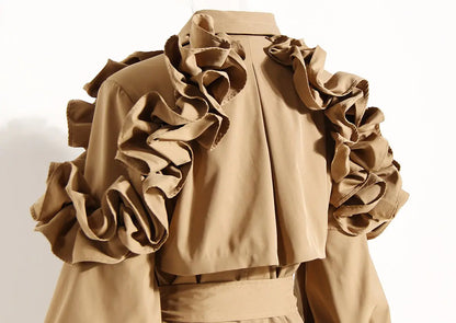 Ruffle Trench Coat Aristo Threads