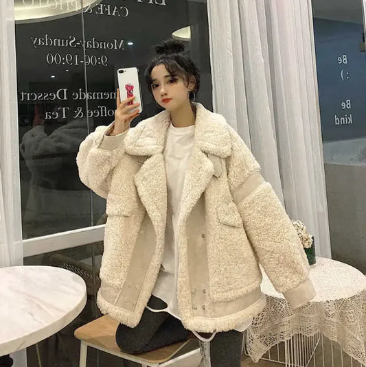 Chic Plush Fur Women's Coat