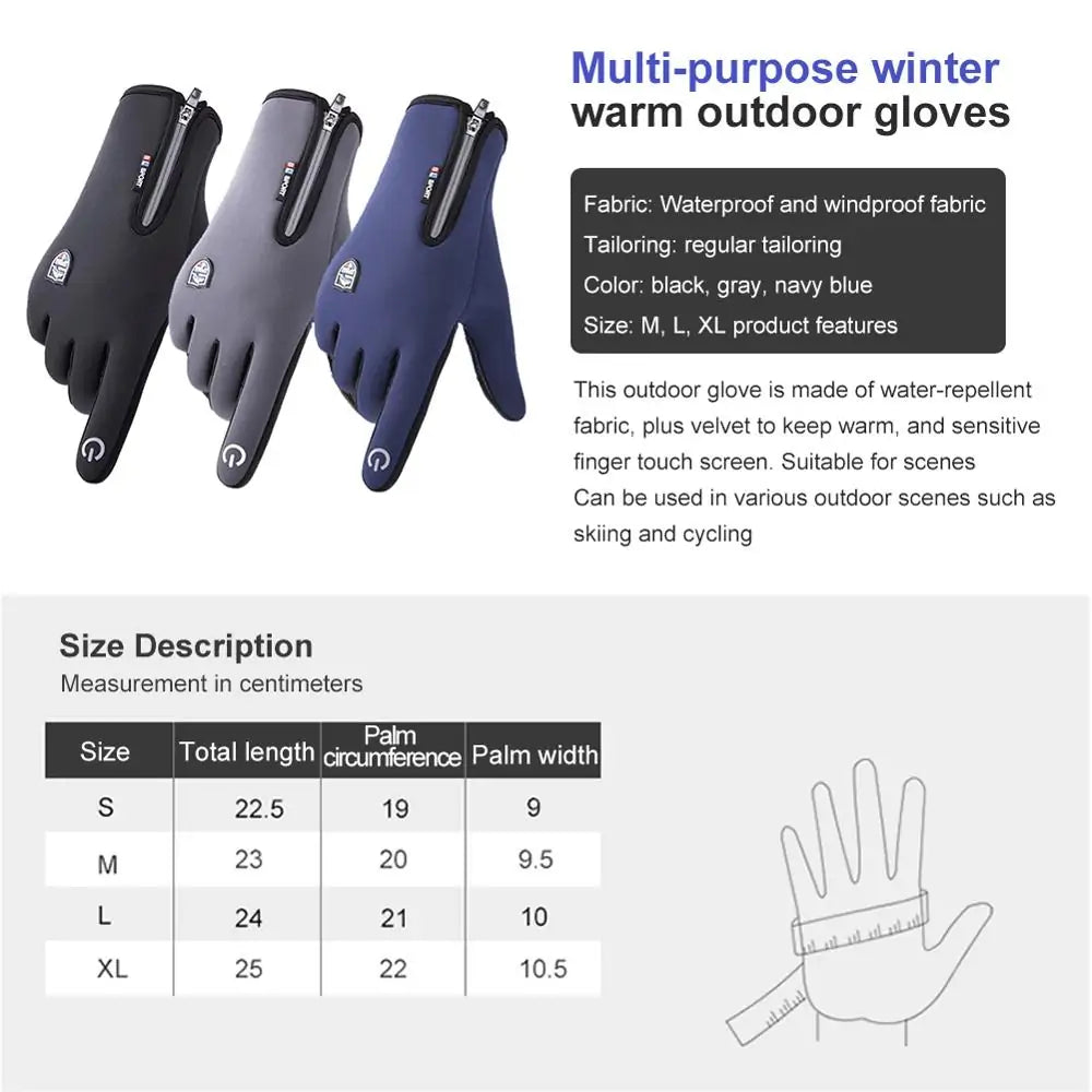 Winter Warm Ski Gloves Men Gloves Aristo Threads