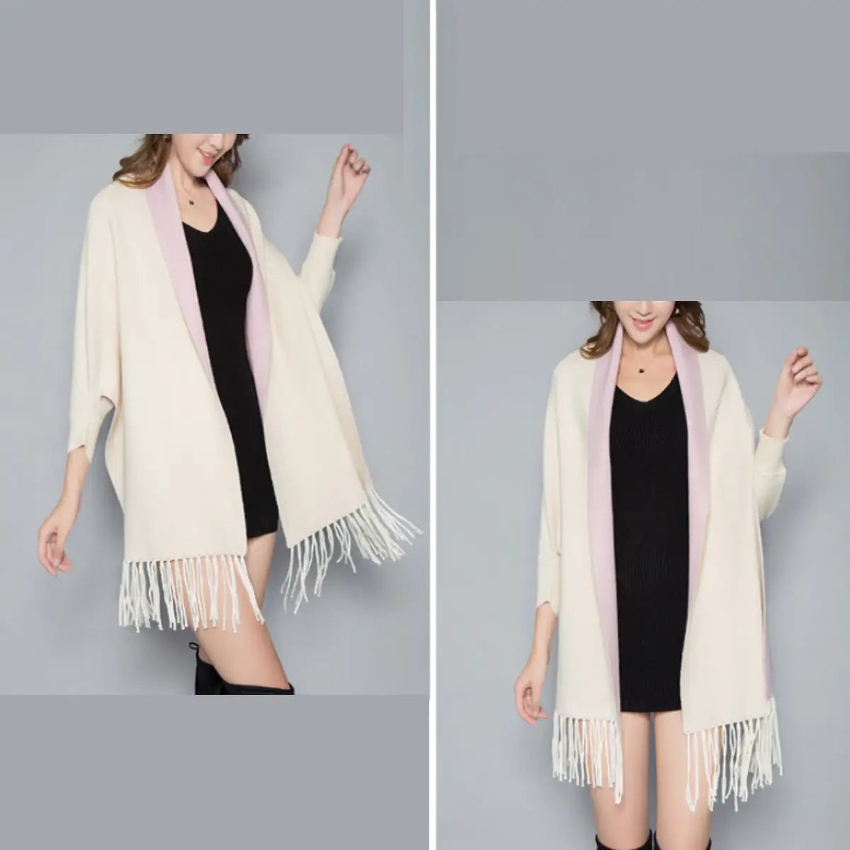 Aesthetica Two-Toned Shawl Coat Aristo Threads