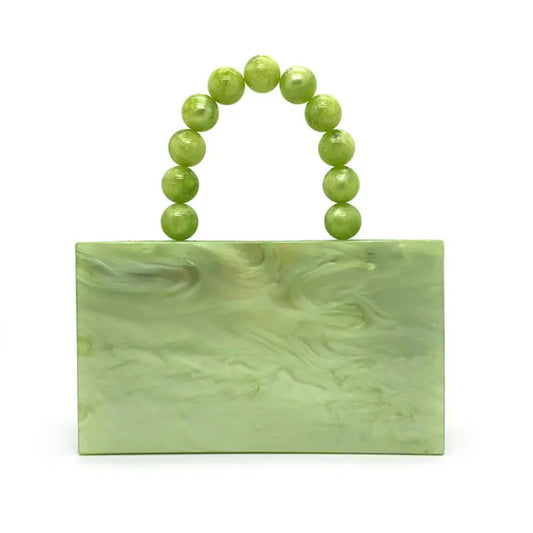 Green Acrylic Beaded Handbag