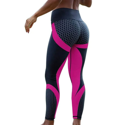 Women Honeycomb Printed Yoga Pants Aristo Threads