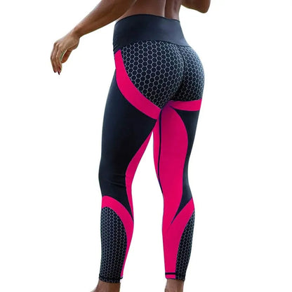 Women Honeycomb Printed Yoga Pants Aristo Threads