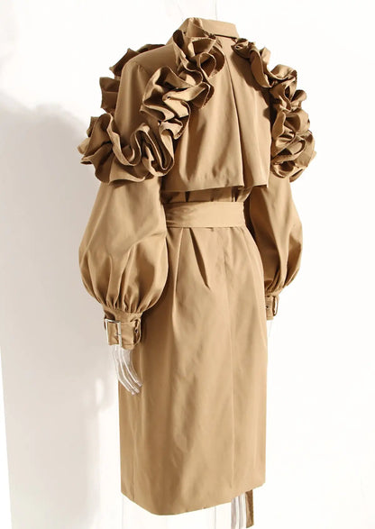 Ruffle Trench Coat Aristo Threads