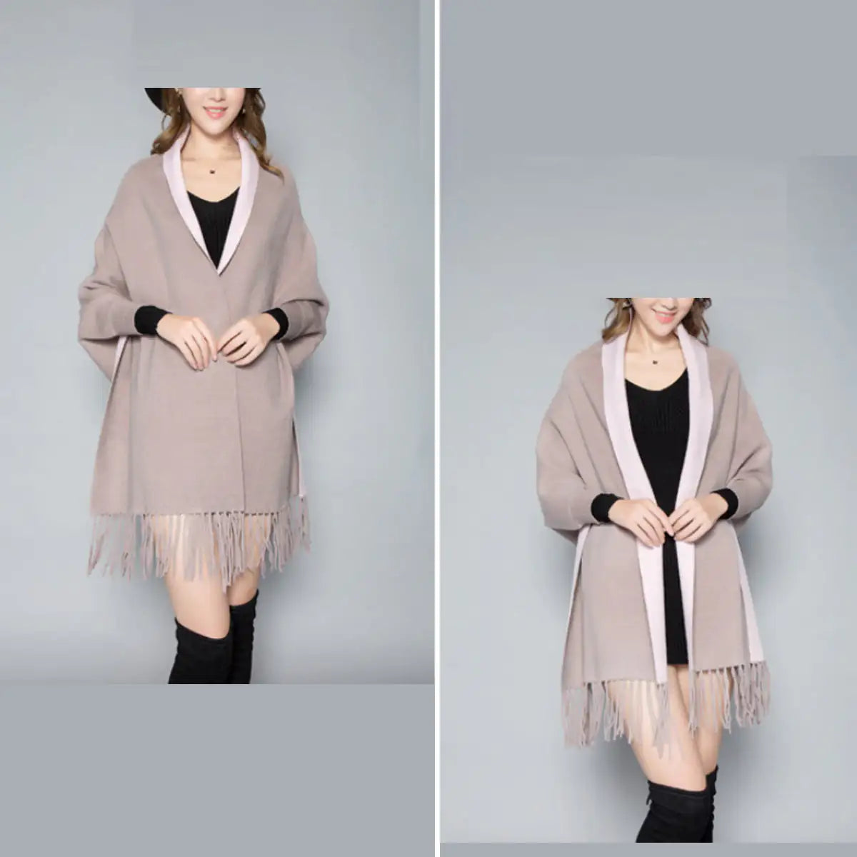 Aesthetica Two-Toned Shawl Coat Aristo Threads