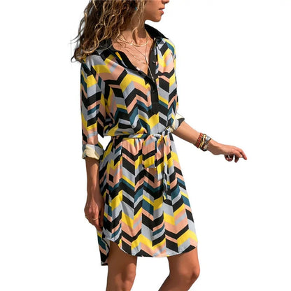 Women's Long Sleeve Shirt Dress