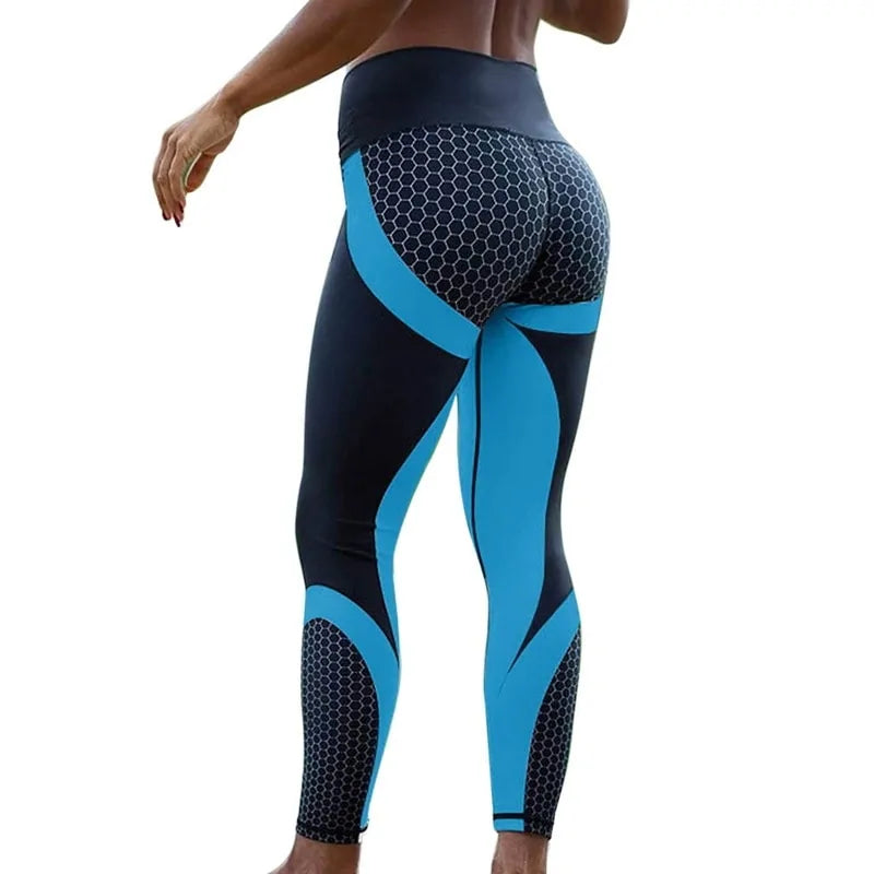 Women Honeycomb Printed Yoga Pants Aristo Threads