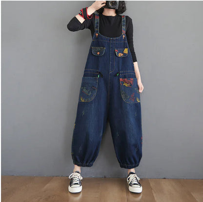 Vintage Print Loose Trousers Baggy Pants Aristo Threads