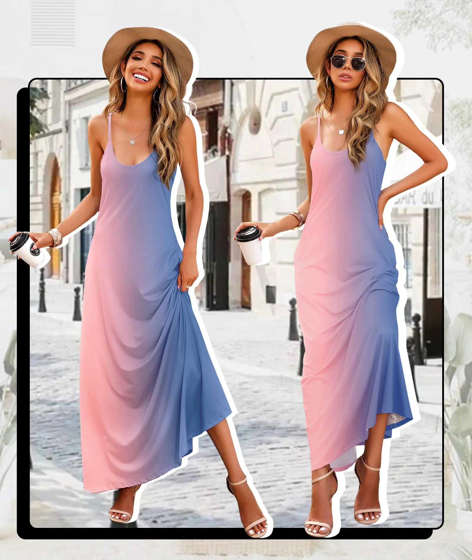 Wolddress WomenPlus Size Loose Plain Long Summer Beach Maxi Dress Aristo Threads