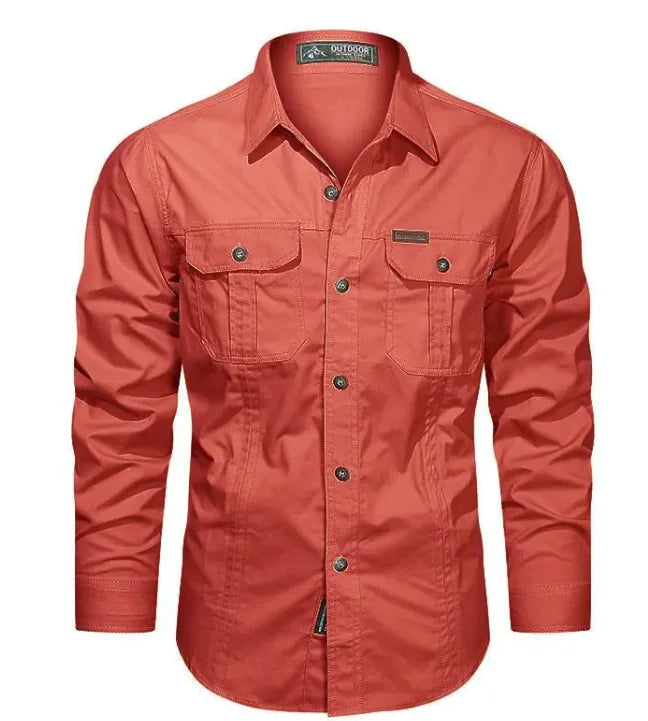 Classic Men's Cotton Long Sleeve Shirt