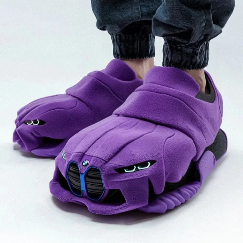 Racing Car Plush Slippers