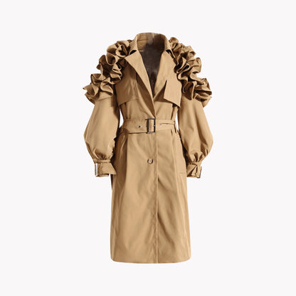 Ruffle Trench Coat Aristo Threads