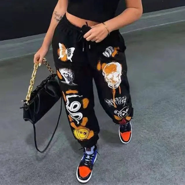 Women's Cartoon Printed Trousers Aristo Threads