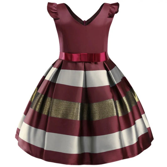 Baby Girls Flower Striped Dress Aristo Threads