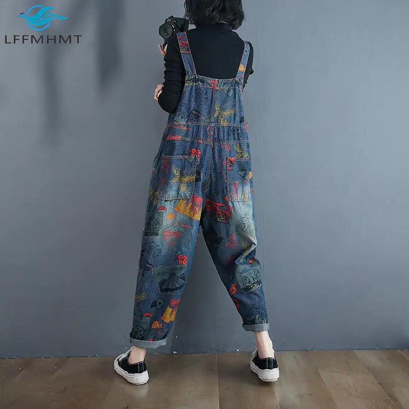 Vintage Print Loose Trousers Baggy Pants Aristo Threads