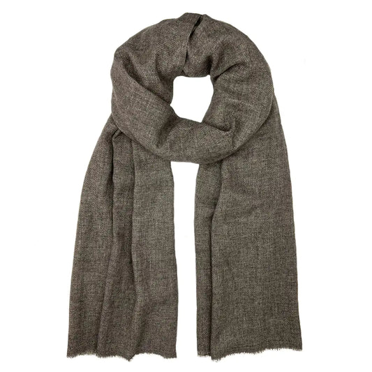 Espresso Handloom Cashmere Scarf Aristo Threads