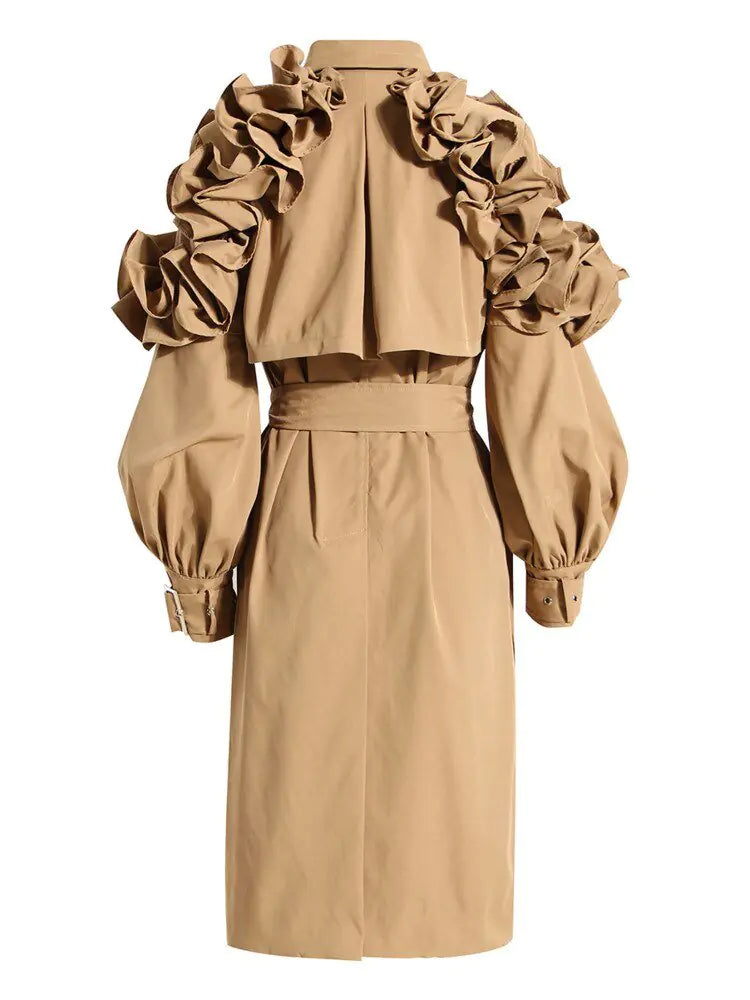 Ruffle Trench Coat Aristo Threads