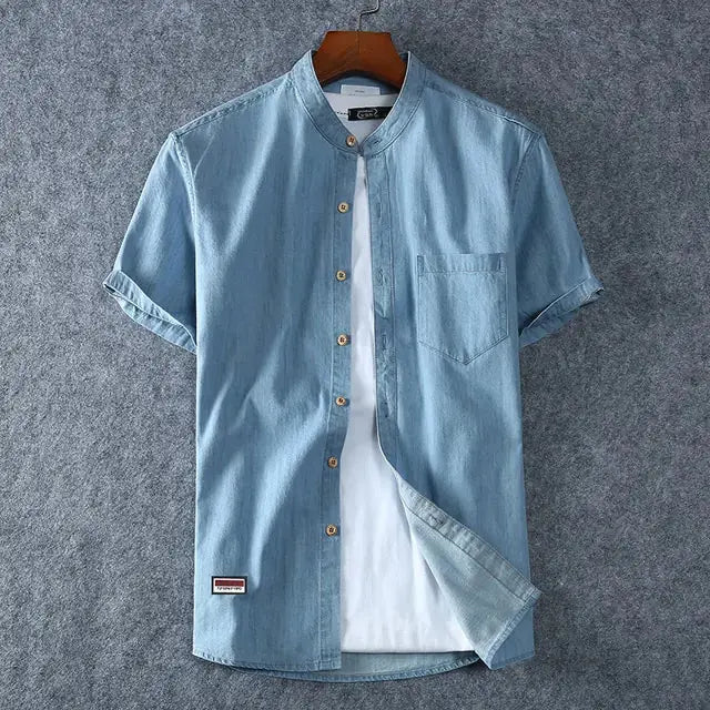 Plus Size Denim Shirt Men Aristo Threads