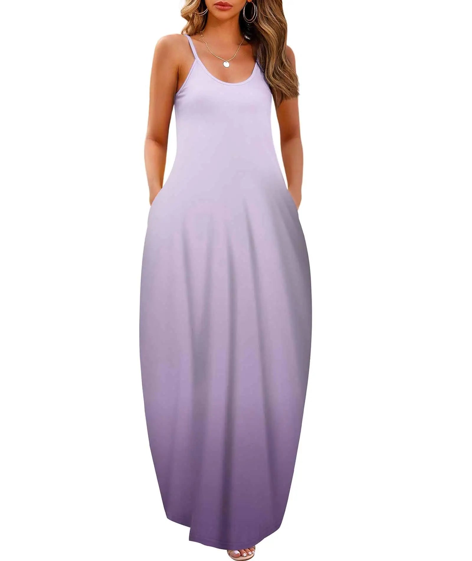 Wolddress WomenPlus Size Loose Plain Long Summer Beach Maxi Dress Aristo Threads