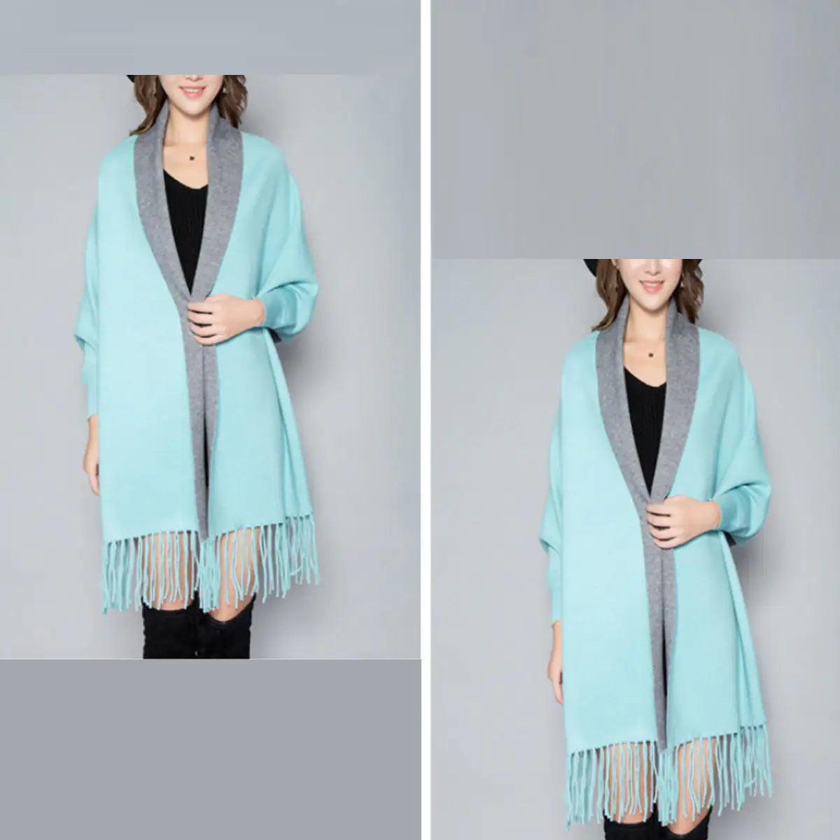 Aesthetica Two-Toned Shawl Coat Aristo Threads