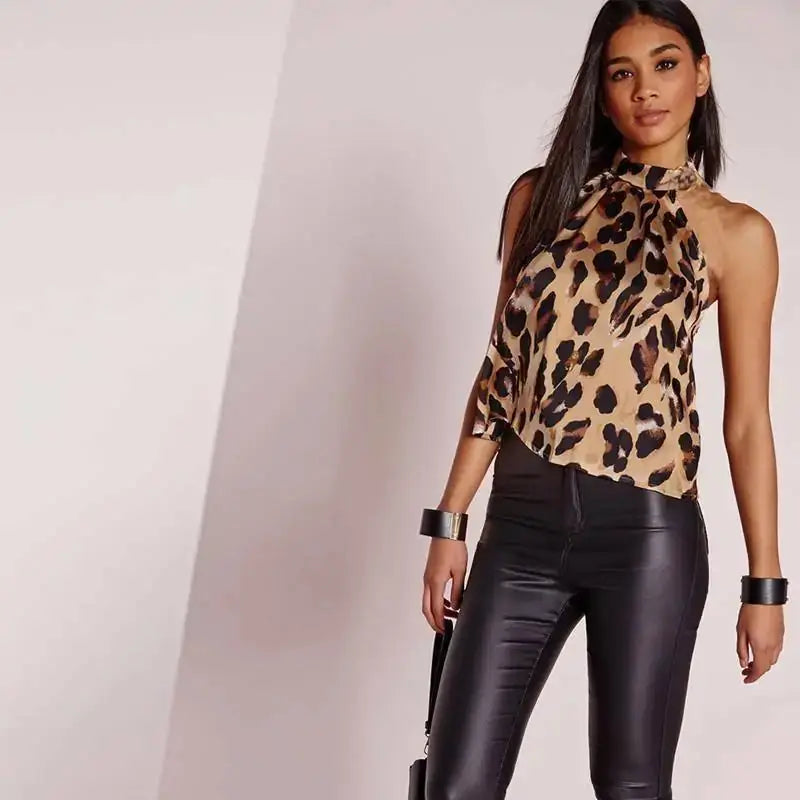 Women Leopard Print Blouses Aristo Threads