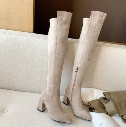 Women's Fleece Over-the-Knee Boots