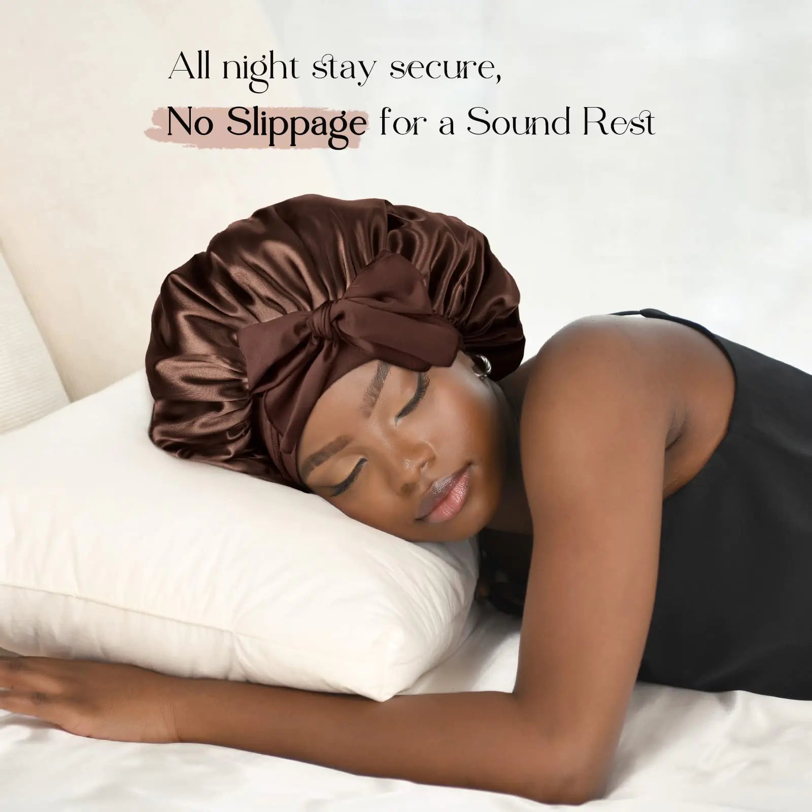 Brown Hair Bonnet for Sleeping Aristo Threads