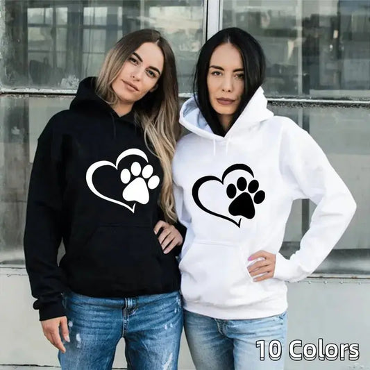 Heart Shape Print Hoodies Aristo Threads