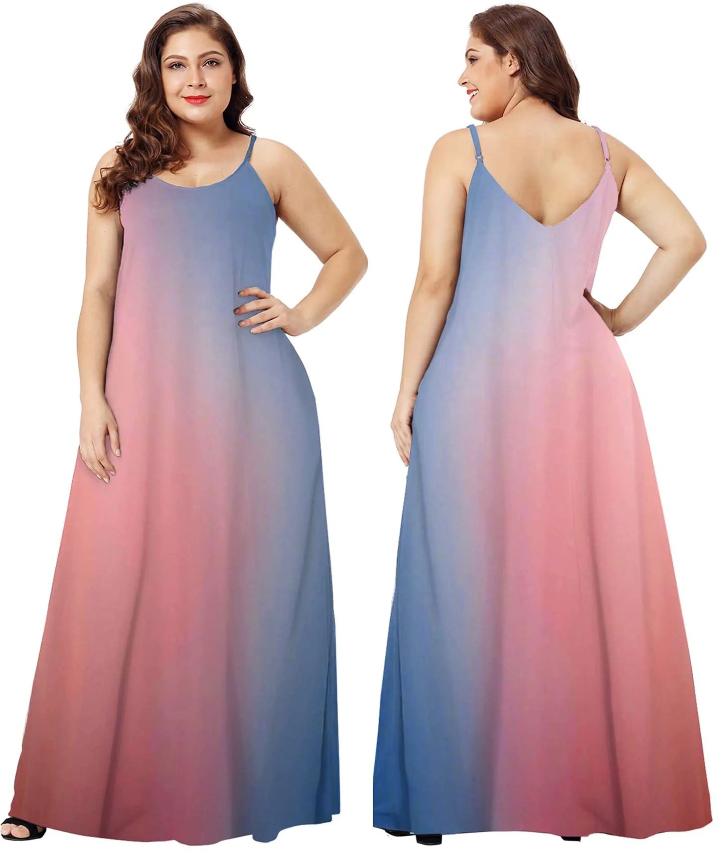 Wolddress WomenPlus Size Loose Plain Long Summer Beach Maxi Dress Aristo Threads