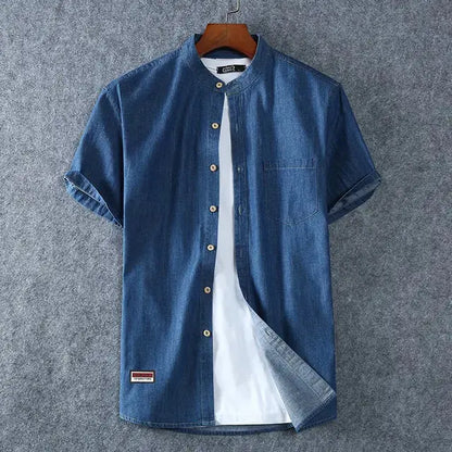 Plus Size Denim Shirt Men Aristo Threads