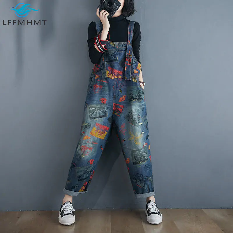 Vintage Print Loose Trousers Baggy Pants Aristo Threads