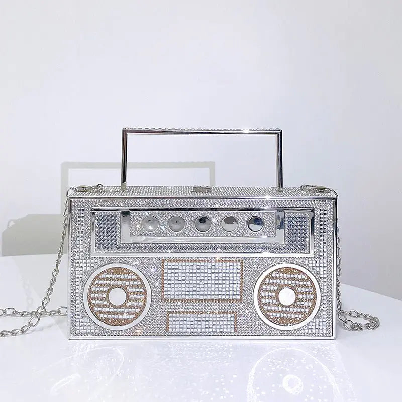 Radio Rhinestone Handbag