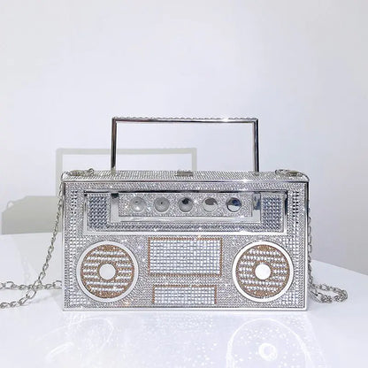 Radio Rhinestone Handbag