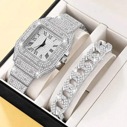 2Pcs Set Diamond Watches Aristo Threads